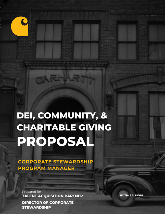 Carhartt Community Engagement Plan